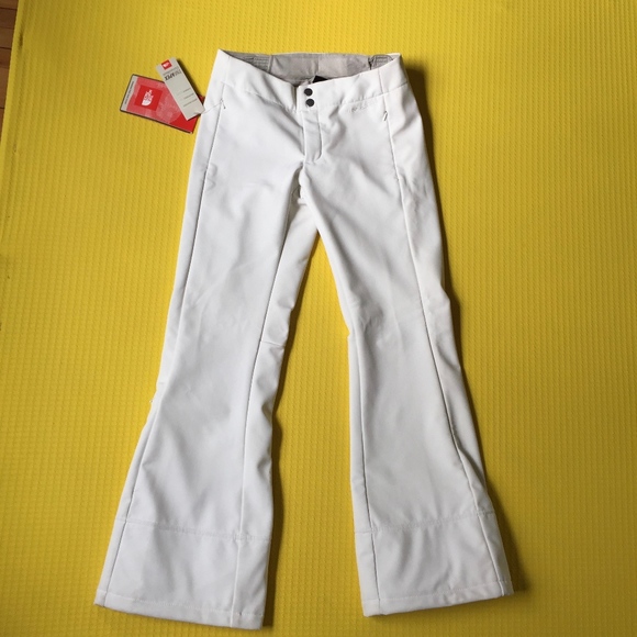 white north face snow pants